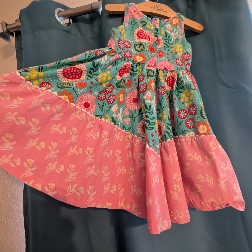 Colorful Floral Kids Dress
